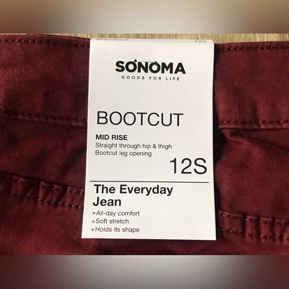 NWT … SONOMA “Size: 12S” Mid-rise Bootcut Jeans / Pants - Picture 9 of 10